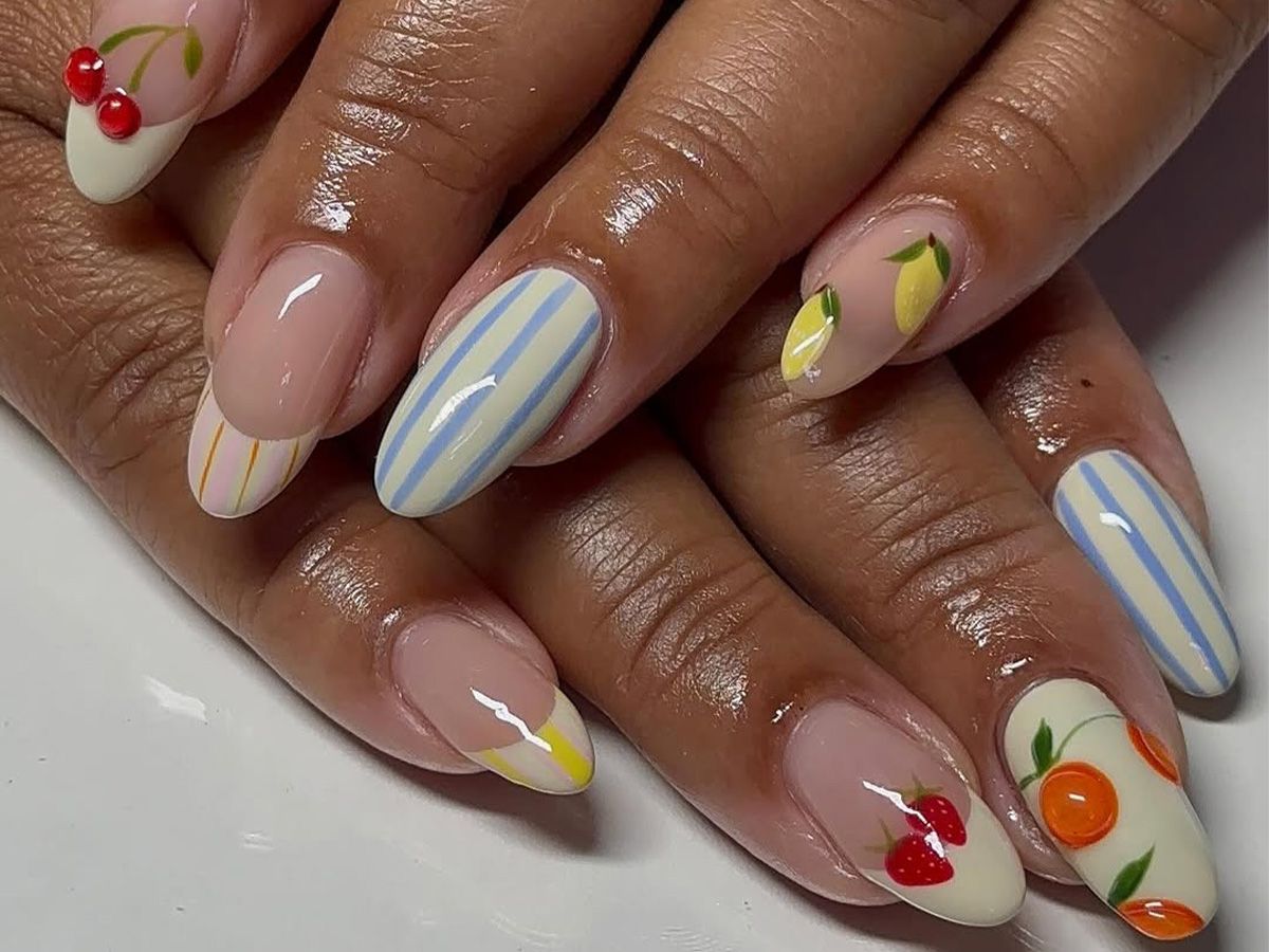 Fruit nail art manicure